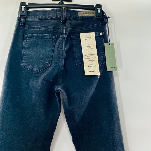 NEW Baldwin Karlie High-rise Smoke Crop Skinny Jeans Goth E-Girl Sz 25 MSRP $228 - Picture 12 of 12